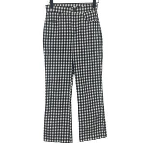 Free People Ankle Pants Black White Gingham High Rise Size Small